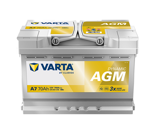 VARTA | Akü Plus Silver Dynamic Agm A7 Start-Stop 12V 70AH 760A Varta  570901076