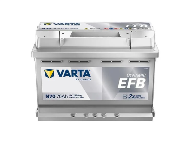 VARTA | Akü Blue Dynamic N70 Start-Stop 12V 70AH 760A Varta 570500076